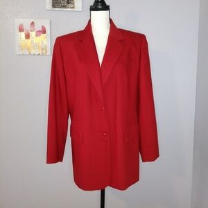 Charter Club Vintage Red Wool Blazer